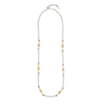 SS + YELLOW GOLD PLATED AMANDA NECKLACE 26